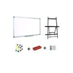 Ensemble Tableau magnétique blanc 90 x 60 cm et Accessoires