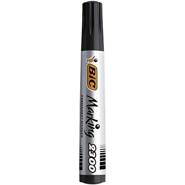 BIC MARKING 2300 ECOLUTIONS MARQUEURS PERMANENTS A POINTE MOYENNE BISEAUTEE – NOIR