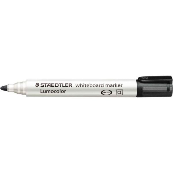 MARQUEUR POUR TABLEAU BLANC POINTE OGIVE LUMOCOLOR 351 NOIR STAEDTLER REF 351-9