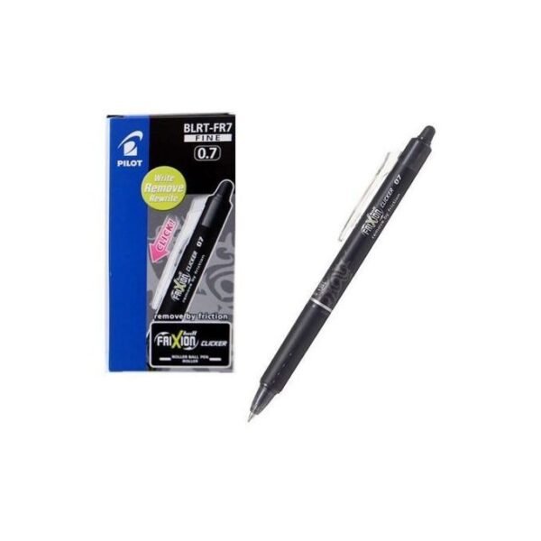 Pilot Paquet 12 FRIXION 0.7 Noir-Stylo à bille encre gel qui s'efface à l'aide de la gomme