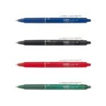 Pilot Set 4 stylos billes gel rétractable effaçable & rechargeable FRIXION