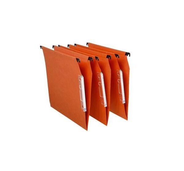 Lot de 25 Dossiers suspendus Kraft orange SICLA 380