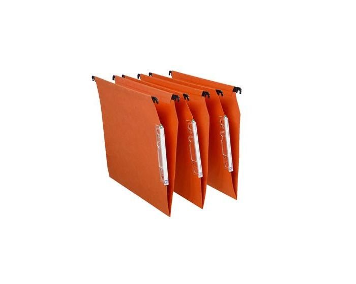 109_1_3 Lot de 25 Dossiers suspendus Kraft orange SICLA 380 – Image 1