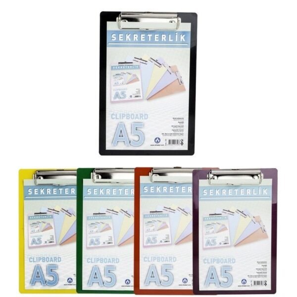 Lot de 5 Portes bloc A5 en plastique avec clapet