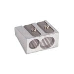 Boite de 12 Taille-crayons Métal antirouille double usage