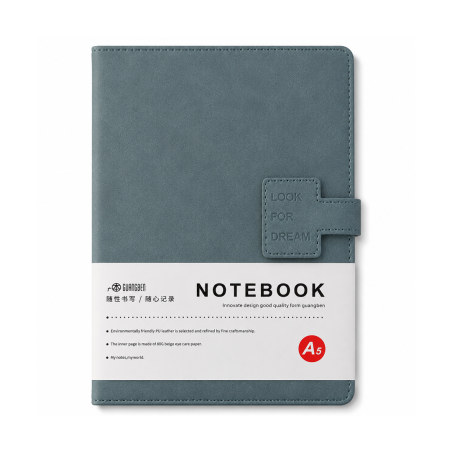 notebook-a5-bleu-guangben-avec-couverture-en-cuir-synthetique-moderne-et-elegant-maroc Notebook A5 Bleu Guangben avec Couverture en Cuir Synthétique – Image 1